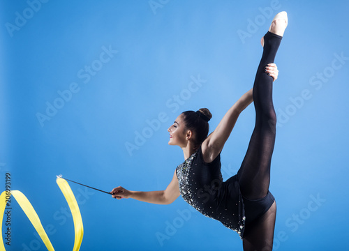 Photography Fitness and dieting of girl gymnast