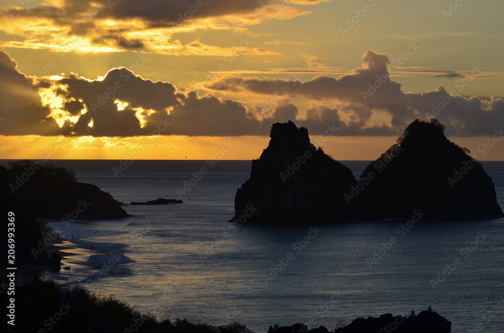 Sunset on the island of Fernando de Noronha