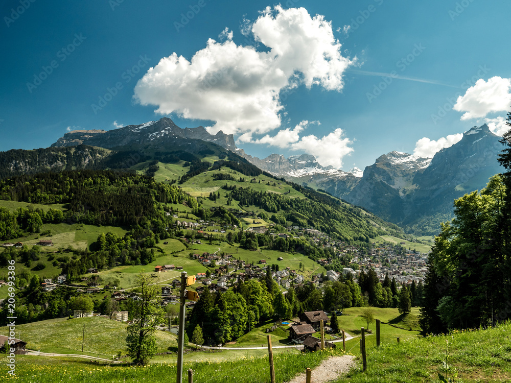 Naklejka premium hiking path in engelberg