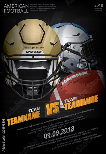 American football Poster Vector Illustration