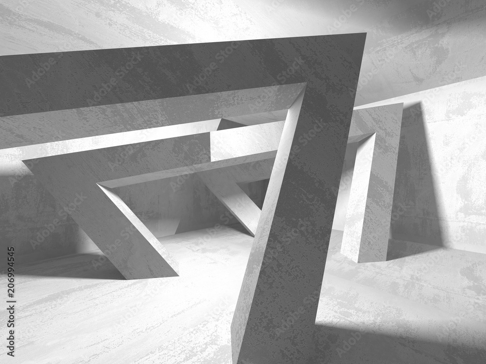 Fototapeta premium Abstract geometric concrete architecture background