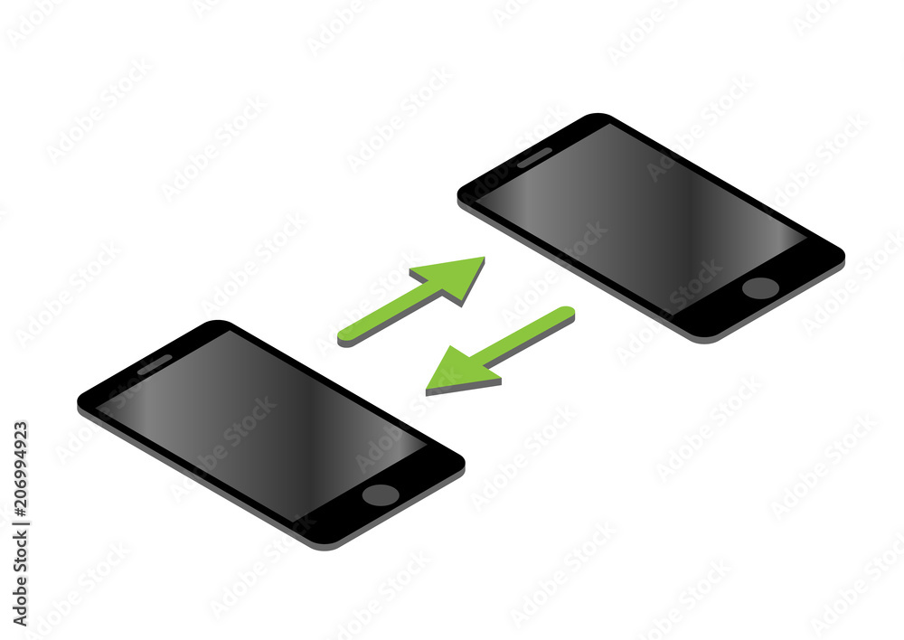 isometric smartphone icon, download progress, connecting isometric smartphone icon, download progress, connecting