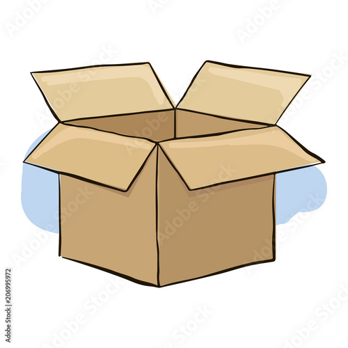 Cardboard box illustration vector