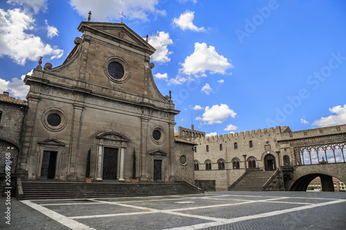 Piazza di San Lorenzo in Viterbo, Italy photo