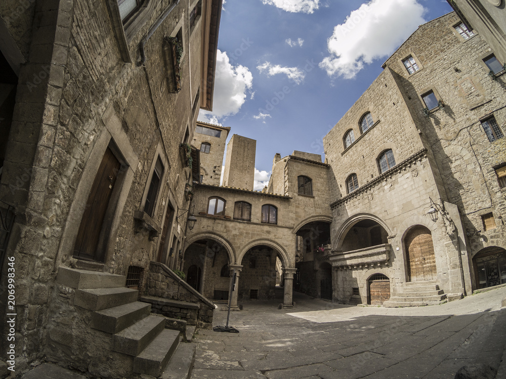 Naklejka premium Piazza San Pellegrino in Viterbo, Italy