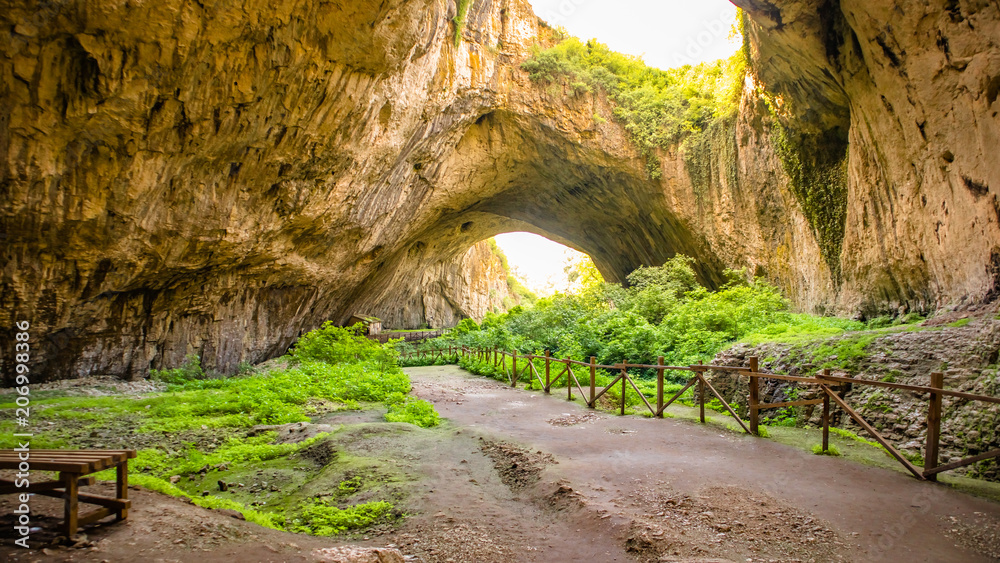 Obraz premium Lovech, Bulgaria Devetashka cave, in this cave have been made some scenes of The Expendables 2 and there are many bats
