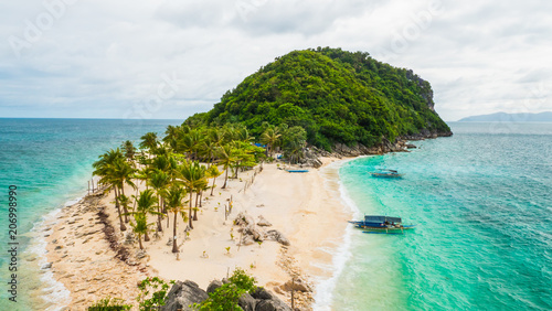 View over one of the islands in Isla de Gigantes, Philippines