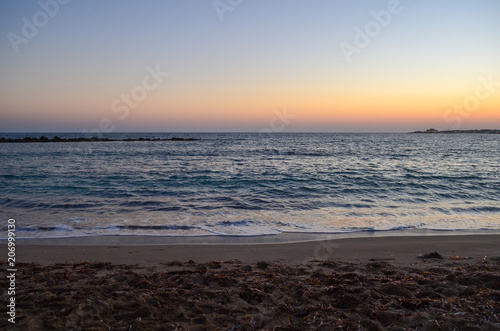 Sunset sea, Cyprus, Paphos