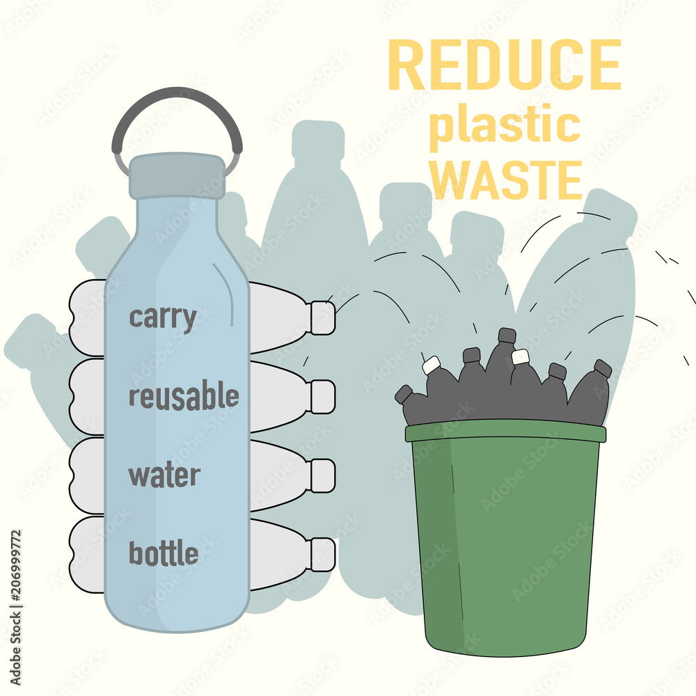 Comparison Between Carring Reusable Bottle And Single Use Plastic Bottle Consumption Reduce Plastic Waste Concept Vector Illustration Stock ベクター Adobe Stock Comparison Between Carring Reusable Bottle And Single Use Plastic Bottle Consumption Reduce Plastic Waste Concept Vector Illustration Stock ベクター Adobe Stock