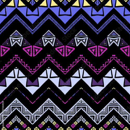 Seamless ethnic zigzag chevron pattern