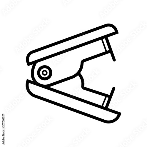 Anti stapler icon on white background.