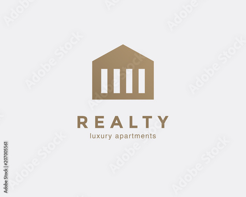 Simple line house symbol