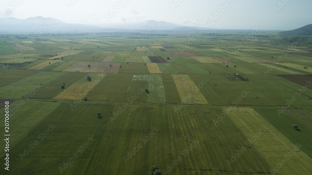 crop fields, green areas and farming crop fields, green areas and farming