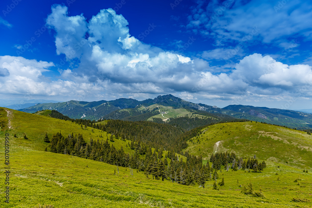 Hiking trail in Ciucas Mountains