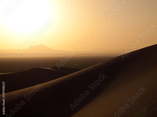 Sunsert in desert