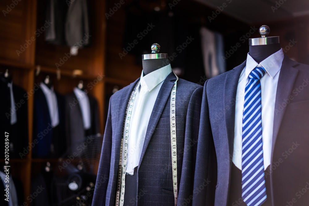 luxury suit in shop