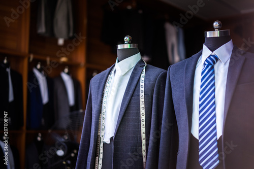 luxury suit in shop