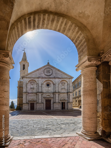 Cathedral in Pienza, Tuscany photo