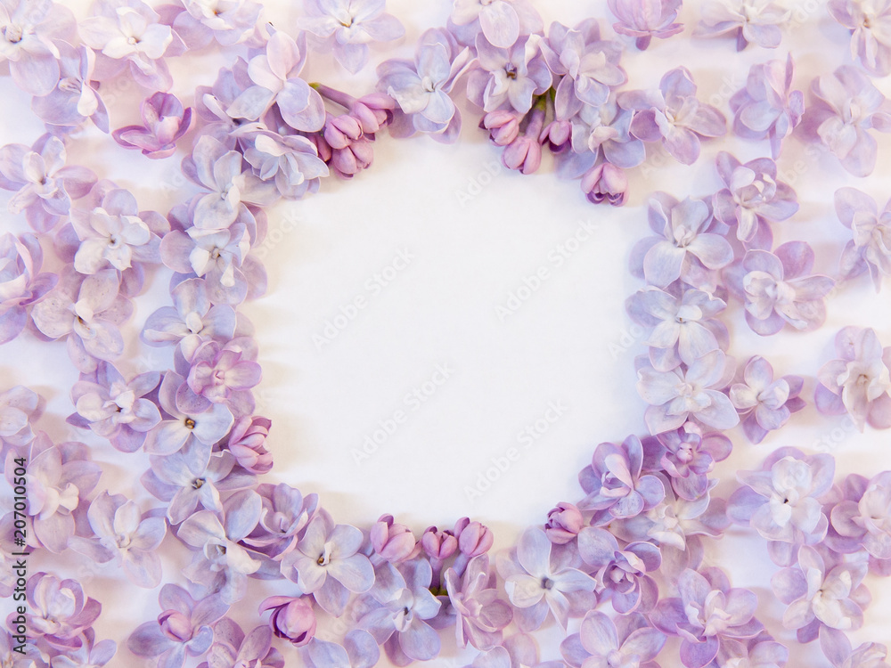 background of lilac flowers