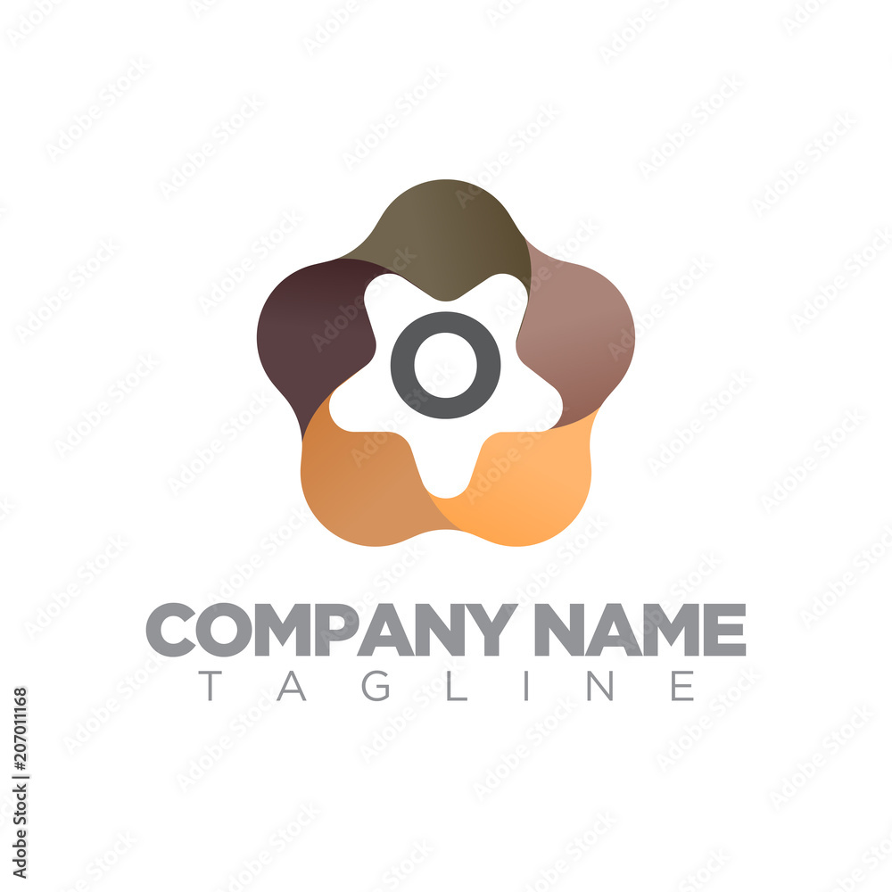 Naklejka premium STAR LOGO ALPHABET