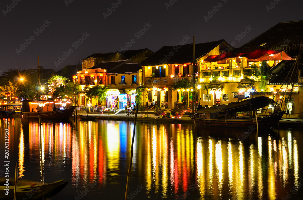 HOI AN, VIETNAM - JANUARY 11, 2014: Hoi An old town. Hoi An is a popular tourist destination of Asia. Hoian is recognized as a World Heritage Site by UNESCO.