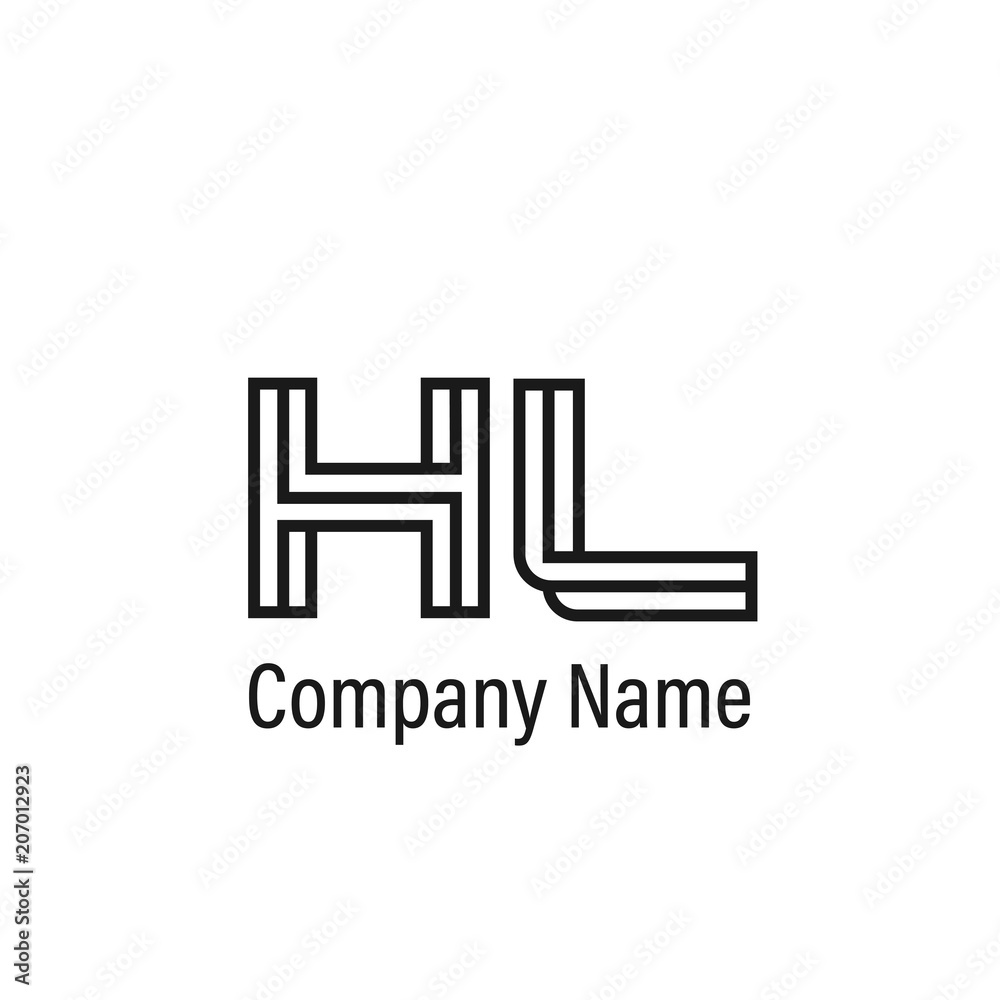 Initial Letter HL Logo Template Vector Design Initial Letter HL Logo Template Vector Design