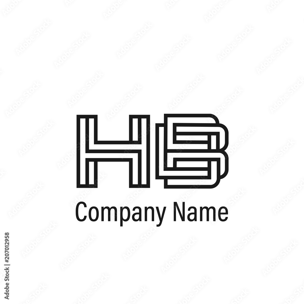 Initial Letter HB Logo Template Vector Design Initial Letter HB Logo Template Vector Design