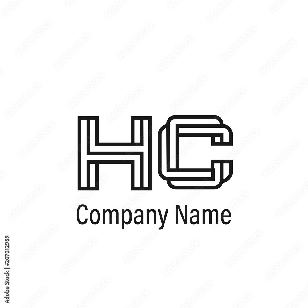Initial Letter HC Logo Template Vector Design Initial Letter HC Logo Template Vector Design