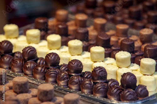 Variety of small chocolates