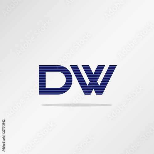 Initial Letter DW Logo Template Vector Design