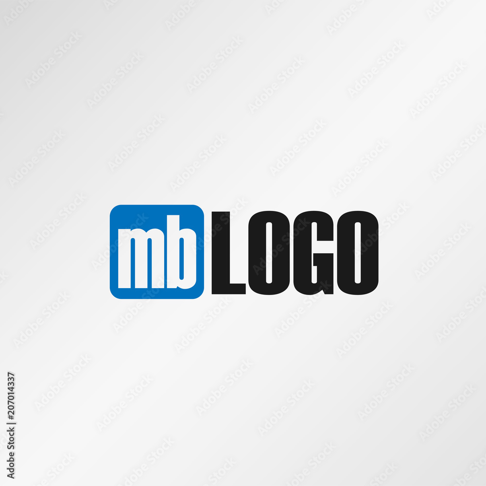 Initial Letter MB Logo Template Vector Design