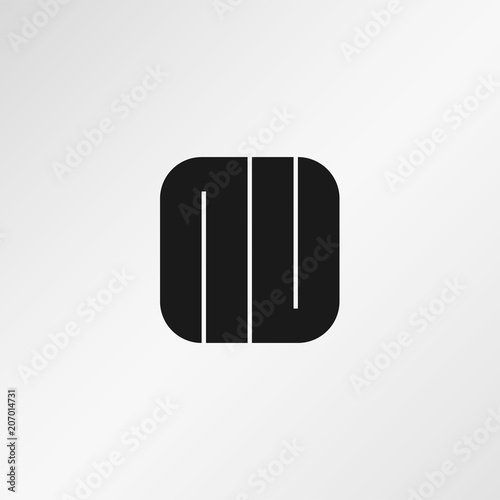 Initial Letter NU Logo Template Vector Design