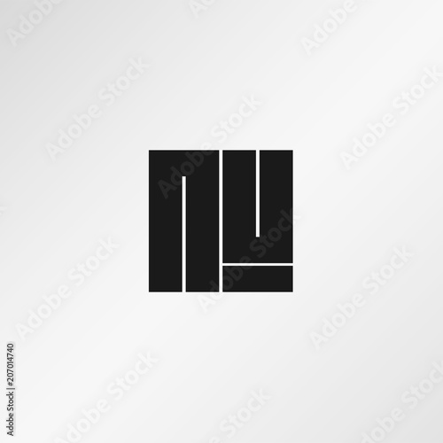 Initial Letter NU Logo Template Vector Design
