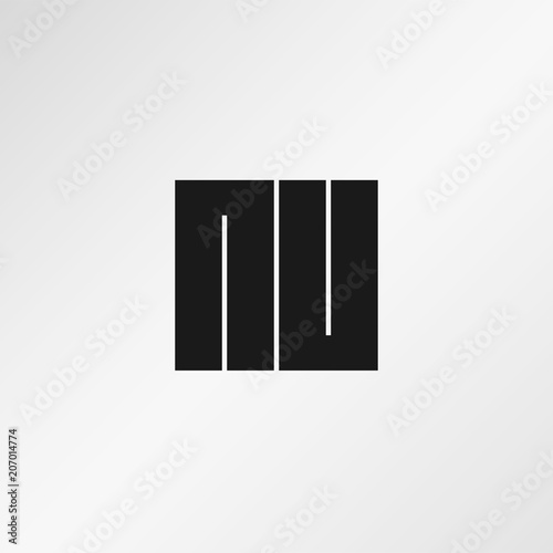 Initial Letter NU Logo Template Vector Design