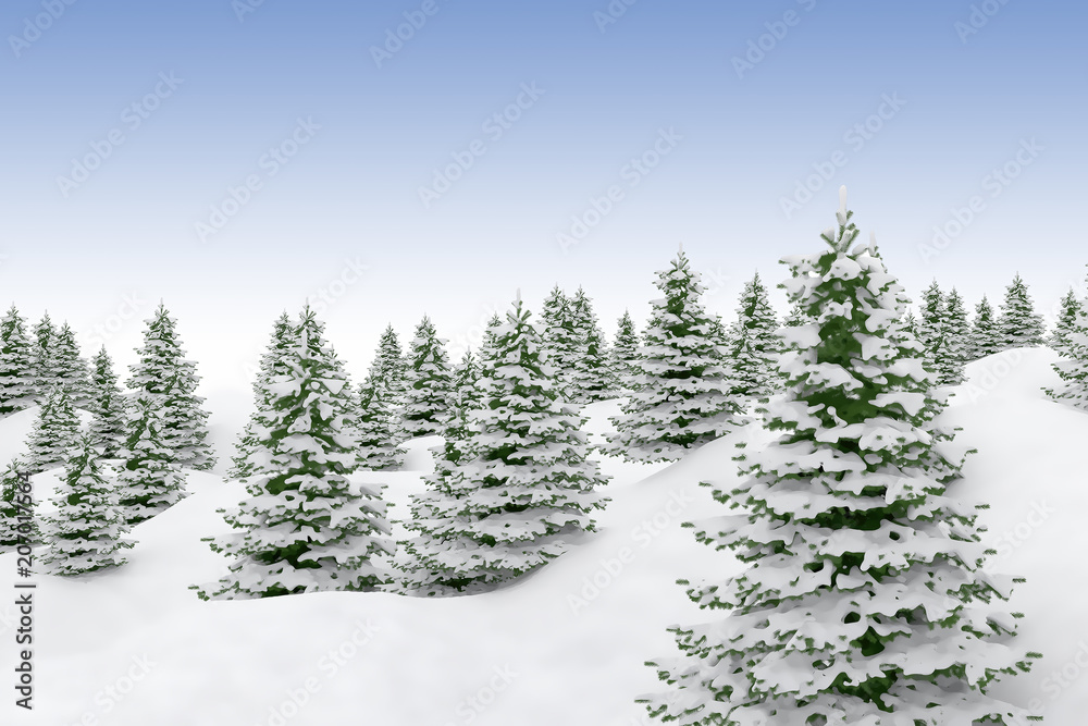 Fototapeta premium Winter wonderland landscape 