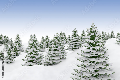 Winter wonderland landscape 
