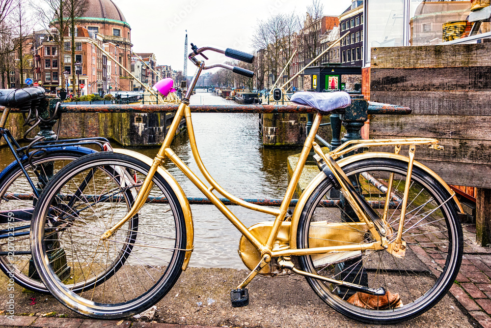Bicycles abound in Amsterdam