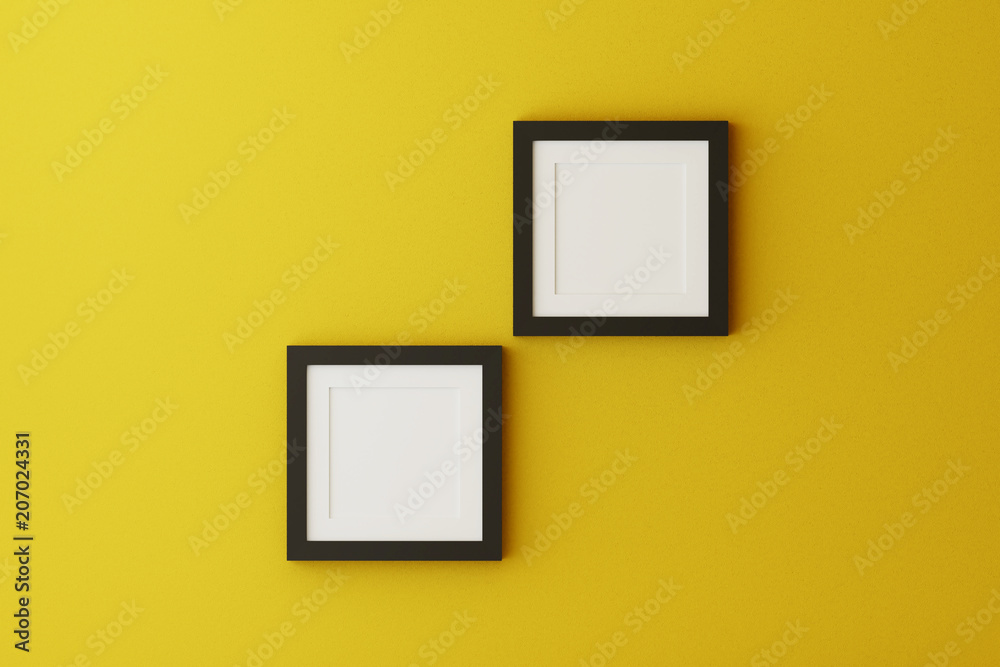 Blank picture frame template for place image or text inside on living room wall. Blank picture frame template for place image or text inside on living room wall.