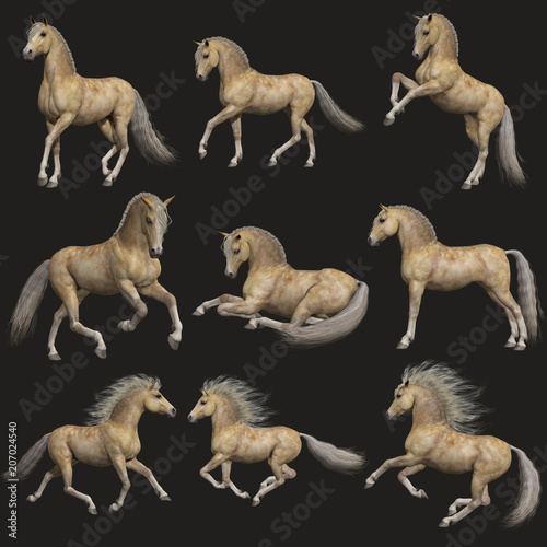 Buttermilk Horse, 3d CG