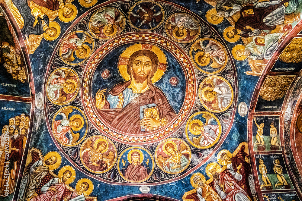 Ceiling painting in Monastery of Lampadistis