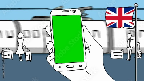 United Kingdom hand-drawn tourism
