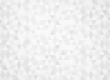 white background design with abstract low poly triangle shapes in a silver gray pattern