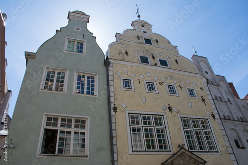 Riga. Three brothers buildings in the old town. photo