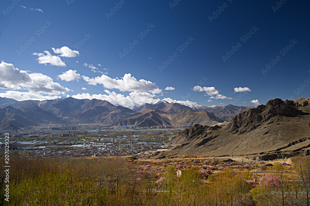 View of Lhasa, Tibet from Drepung Monastery View of Lhasa, Tibet from Drepung Monastery