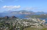 Blick von Vulcano nach Lipari