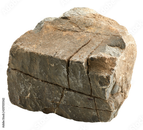 Rock isolated on white background