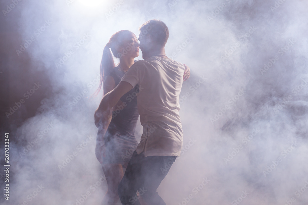 Young love couple dancing social danse kizomba or bachata. Young love couple dancing social danse kizomba or bachata.