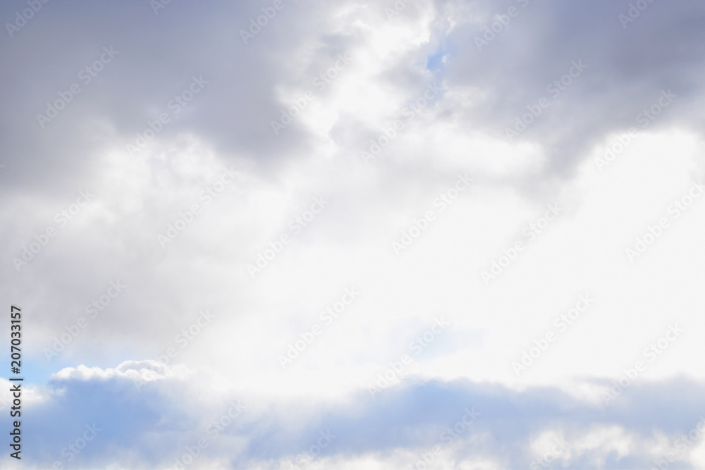 Beautiful view of the cloudy, white sky.