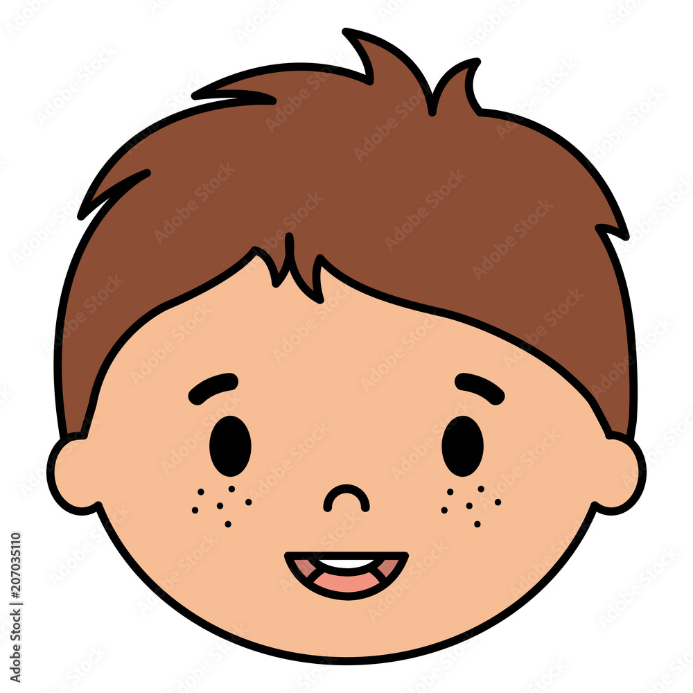 little boy son head character vector illustration design little boy son head character vector illustration design