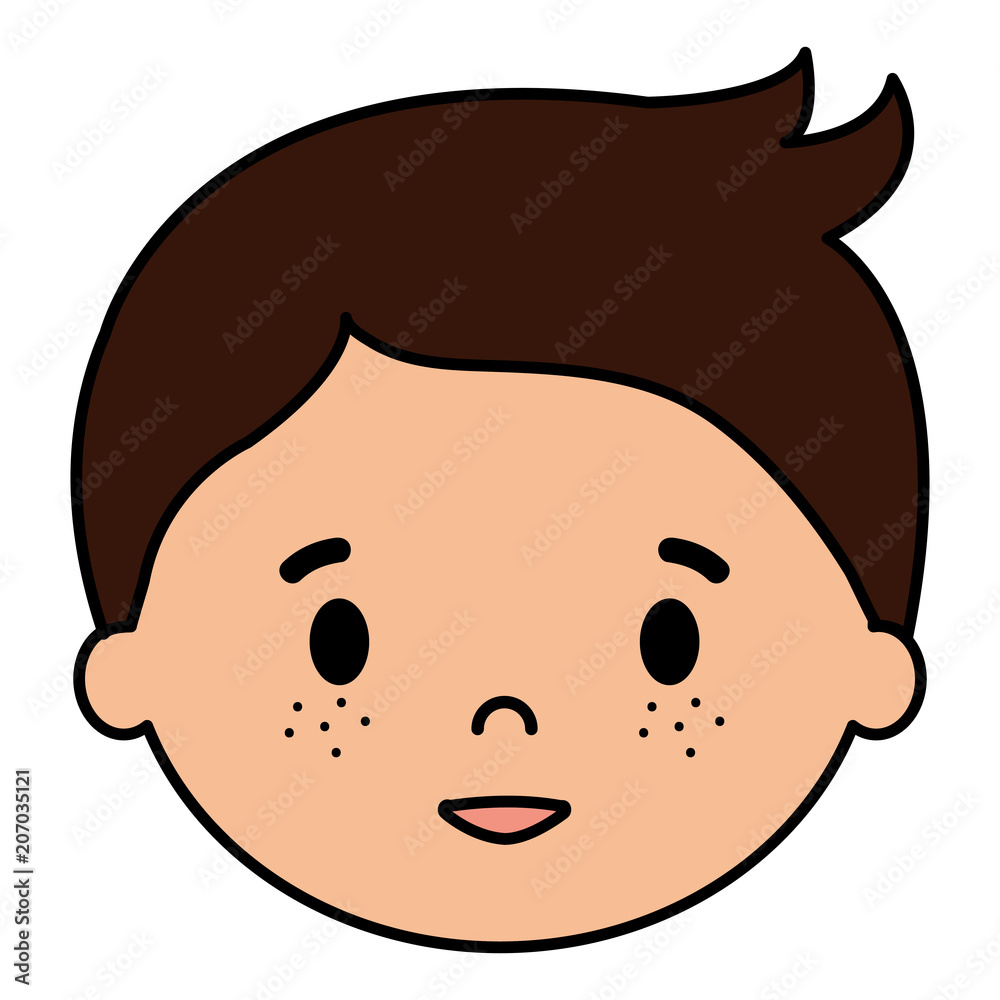 little boy son head character vector illustration design little boy son head character vector illustration design